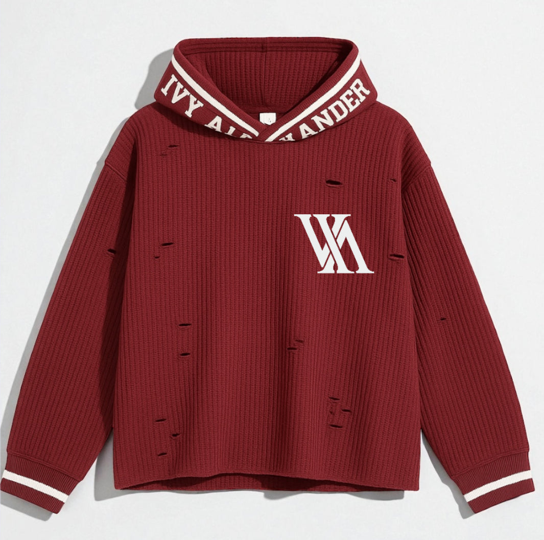 Embroidered Thermal Hoodie