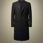 Onyx black tailored overcoat